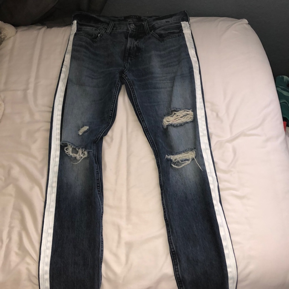 🔥PACSUN DARK WASHED STACKED SKINNY DENIM!!!